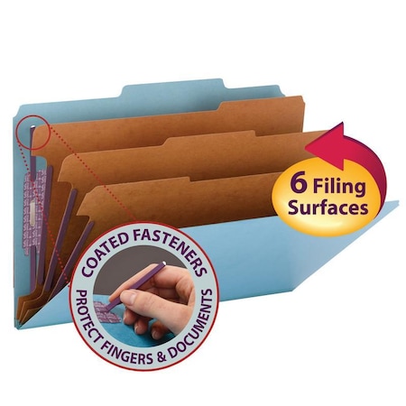 Smead Folder, Classf, 3Div, 3"Ex, Be Pk SMD19094